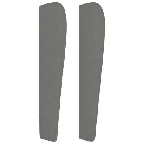 Uzglavlje s ušima tamnosivo 93x23x118/128 cm od tkanine - Tamno siva 93 x 23 x 118/128 cm Cijena