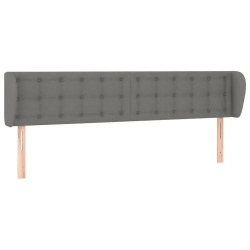 Uzglavlje s ušima tamnosivo 163x16x78/88 cm od tkanine - Tamno siva 163 x 16 x 78/88 cm Cijena