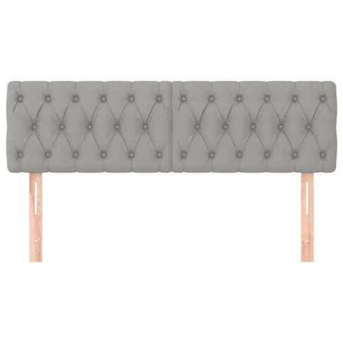 Uzglavlja svjetlosiva 160x7x78/88 cm od tkanine - Svjetlosiva 160 cm Nisko Cijena