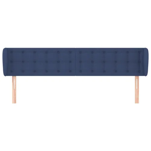 Uzglavlje s ušima plavo 183x23x78/88 cm od tkanine - Plava 183 x 23 x 78/88 cm Cijena