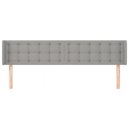 Uzglavlje s ušima svjetlosivo 163x16x78/88 cm od tkanine - Svjetlosiva 163 x 16 x 78/88 cm Cijena