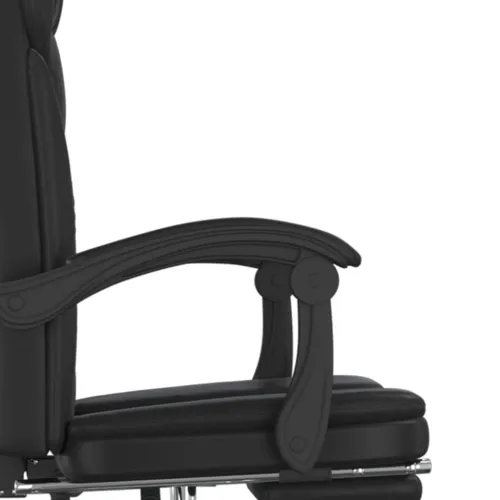 Uredski naslonjač od umjetne kože crni - Crna 1 Cijena