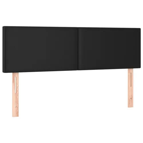 Uzglavlja crna 144x5x78/88 cm od umjetne kože - Crna 144 cm Nisko Cijena