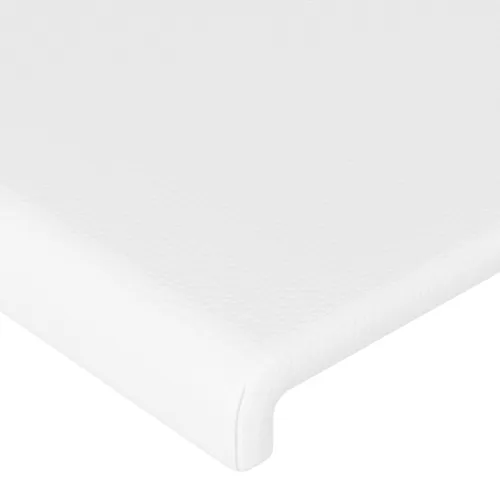 Uzglavlje Bijelo 100x5x118/128 cm Imitacija kože - Bijela 100 cm Visoko Cijena
