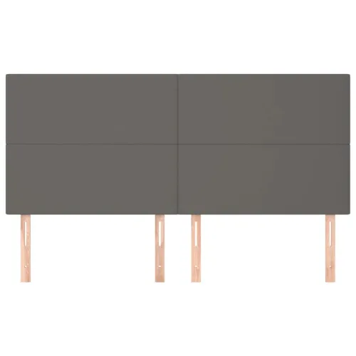 Uzglavlje sivo 160x5x118/128 cm umjetna koža - Siva 160 cm Visoko Cijena
