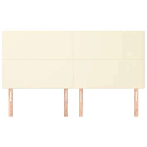 Uzglavlje krem boje 200x5x118/128 cm umjetna koža - Krema 200 cm Visoko Cijena