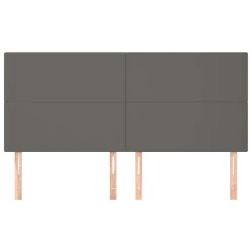 Uzglavlje sivo 200x5x118/128 cm umjetna koža - Siva 200 cm Visoko Cijena