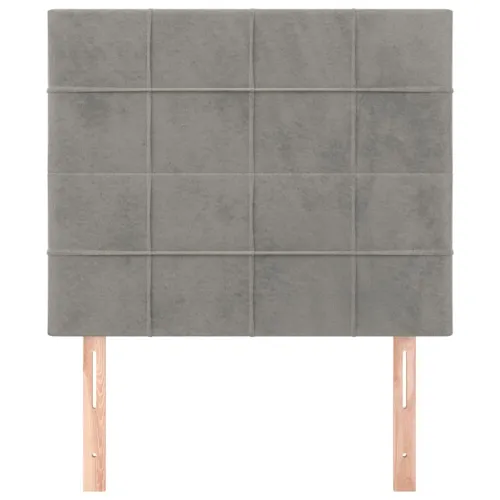 Uzglavlje svijetlosivo 80x5x118/128 cm baršunasto - Svjetlosiva 80 cm Visoko Cijena