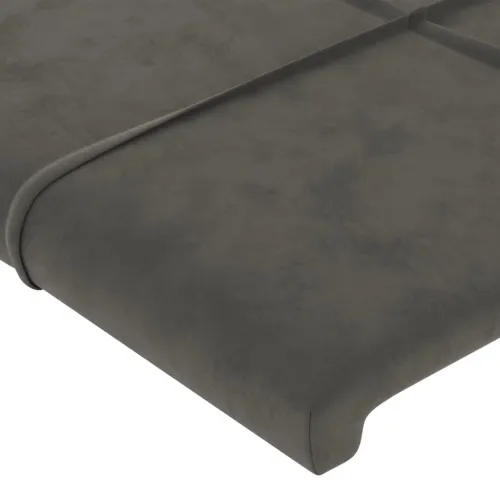Uzglavlje tamno sivo 180x5x118/128 cm baršunasto - Tamno siva 180 cm Visoko Cijena