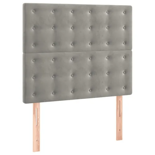 Uzglavlje svijetlosivo 90x5x118/128 cm baršunasto - Svjetlosiva 90 cm Visoko Cijena