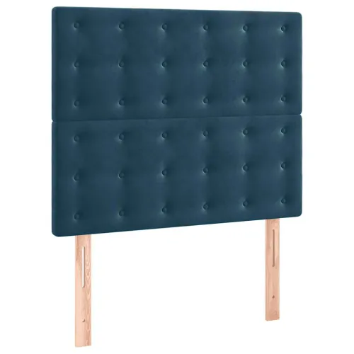 Uzglavlje tamnoplavo 90x5x118/128 cm baršunasto - Tamno plava 90 cm Visoko Cijena