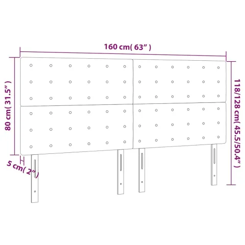 Uzglavlje tamnoplavo 160x5x118/128 cm baršunasto - Tamno plava 160 cm Visoko Cijena