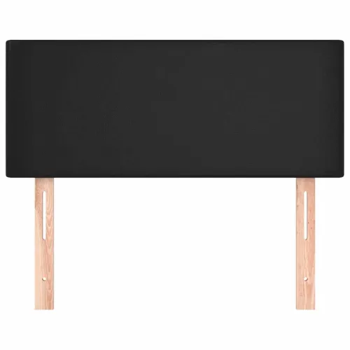 Uzglavlje crno 90x5x78/88 cm od umjetne kože - Crna 90 cm Nisko Cijena