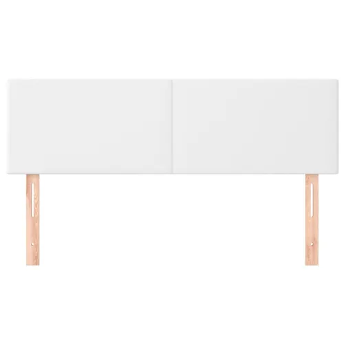 Uzglavlja bijela 144x5x78/88 cm od umjetne kože - Bijela 144 cm Nisko Cijena