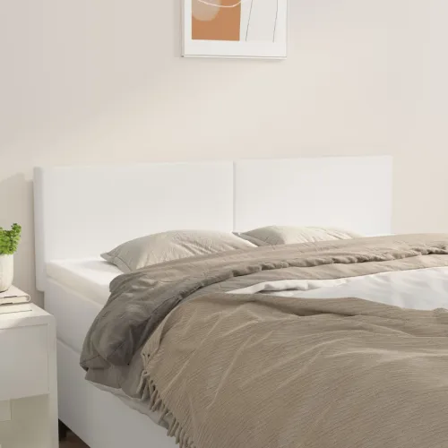 Uzglavlja bijela 144x5x78/88 cm od umjetne kože - Bijela 144 cm Nisko Cijena