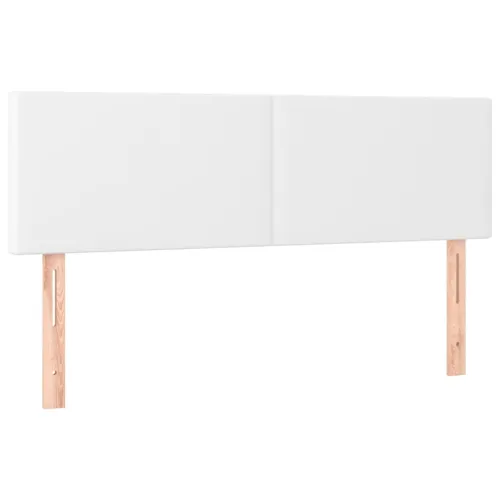 Uzglavlja bijela 144x5x78/88 cm od umjetne kože - Bijela 144 cm Nisko Cijena