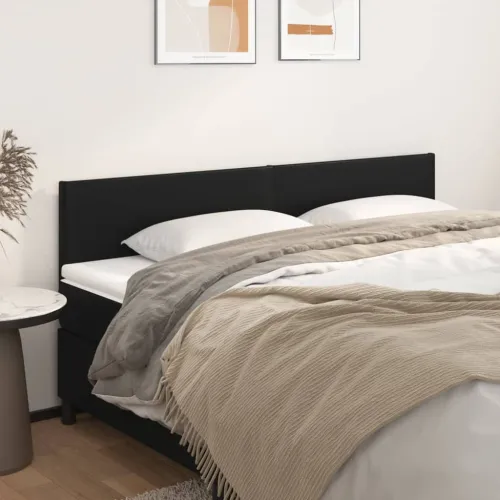Uzglavlja crna 200x5x78/88 cm od umjetne kože - Crna 200 cm Nisko Cijena