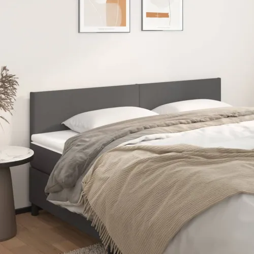 Uzglavlja siva 200x5x78/88 cm od umjetne kože - Siva 200 cm Nisko Cijena