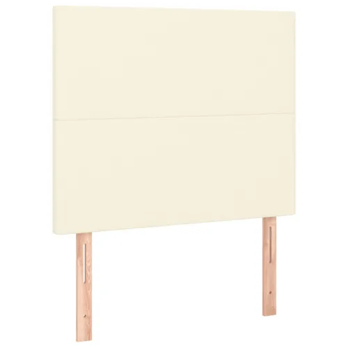 Okvir za krevet s uzglavljem krem 100x200 cm od umjetne kože - Krema 100 x 200 cm Gladak dizajn Cijena