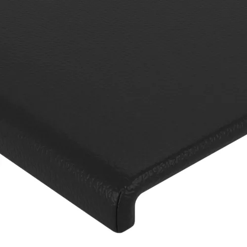 Okvir za krevet s uzglavljem crni 180x200 cm od umjetne kože - Crna 180 x 200 cm Gladak dizajn Cijena