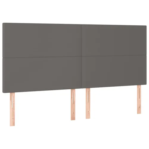 Okvir za krevet s uzglavljem sivi 200x200 cm od umjetne kože - Siva 200 x 200 cm Gladak dizajn Cijena