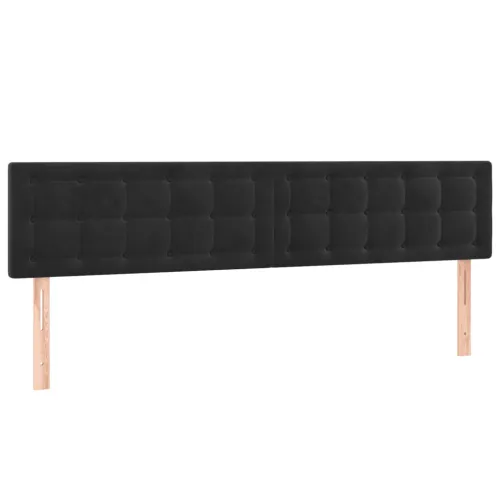 Uzglavlja crna 180x5x78/88 cm baršunasta - Crna 180 cm Nisko Cijena