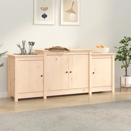 Komoda 164x37x68 cm Masivno drvo Bor - Prirodna Cijena