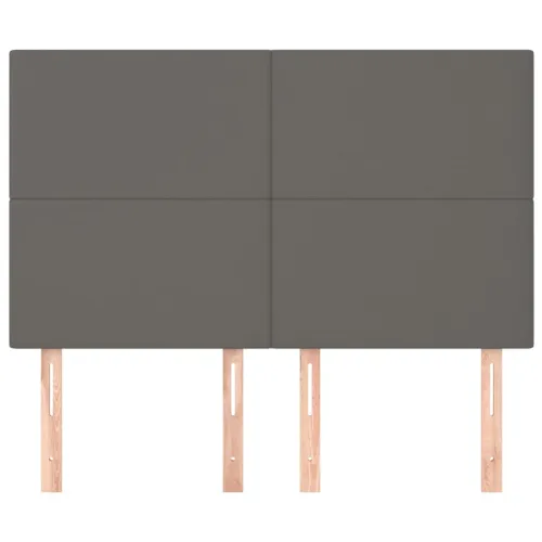 Uzglavlje sivo 144x5x118/128 cm umjetna koža - Siva 144 cm Visoko Cijena