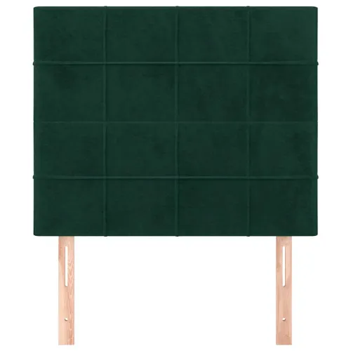 Uzglavlje tamnozeleno 80x5x118/128 cm baršunasto - Tamnozelena 80 cm Visoko Cijena