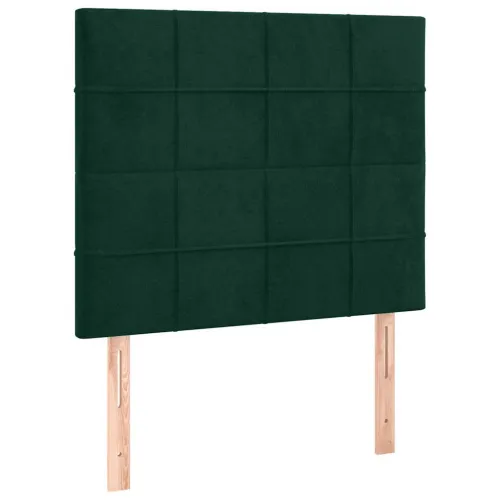 Uzglavlje tamnozeleno 80x5x118/128 cm baršunasto - Tamnozelena 80 cm Visoko Cijena