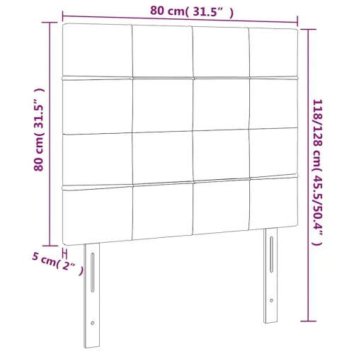 Uzglavlje tamnozeleno 80x5x118/128 cm baršunasto - Tamnozelena 80 cm Visoko Cijena