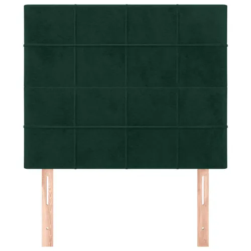 Uzglavlje tamnozeleno 90x5x118/128 cm baršunasto - Tamnozelena 90 cm Visoko Cijena