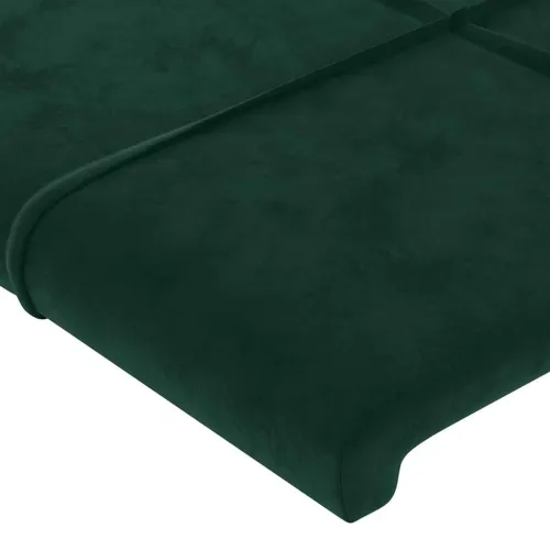 Uzglavlje tamnozeleno 160x5x118/128 cm baršunasto - Tamnozelena 160 cm Visoko Cijena
