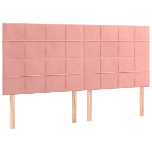 Uzglavlje roza 160x5x118/128 cm baršunasto - Ružičasta 160 cm Visoko Cijena