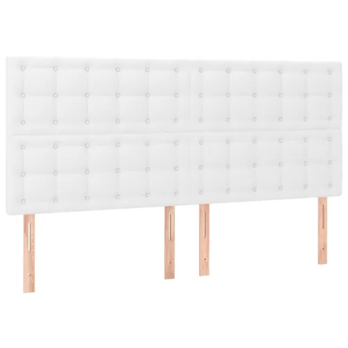 Uzglavlje Bijelo 200x5x118/128 cm Imitacija kože - Bijela 200 cm Visoko Cijena