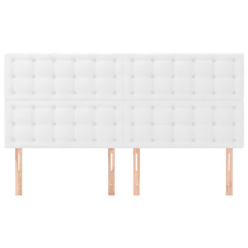 Uzglavlje Bijelo 200x5x118/128 cm Imitacija kože - Bijela 200 cm Visoko Cijena