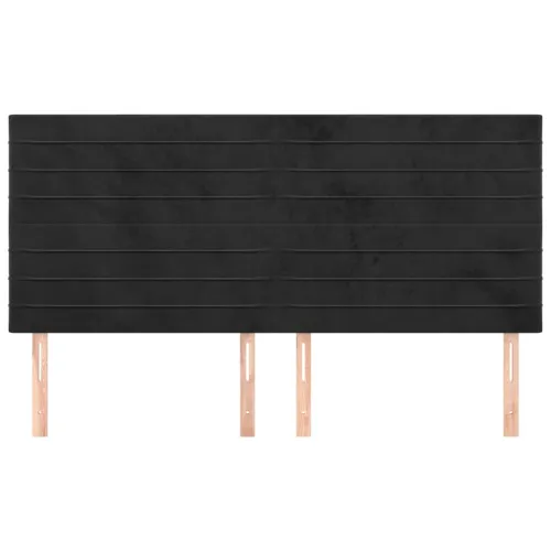 Uzglavlje crno 160x5x118/128 cm baršunasto - Crna 160 cm Visoko Cijena