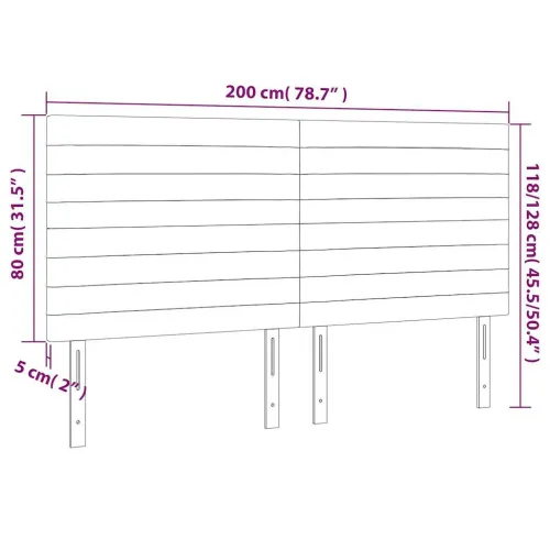 Uzglavlje tamnozeleno 200x5x118/128 cm baršunasto - Tamnozelena 200 cm Visoko Cijena