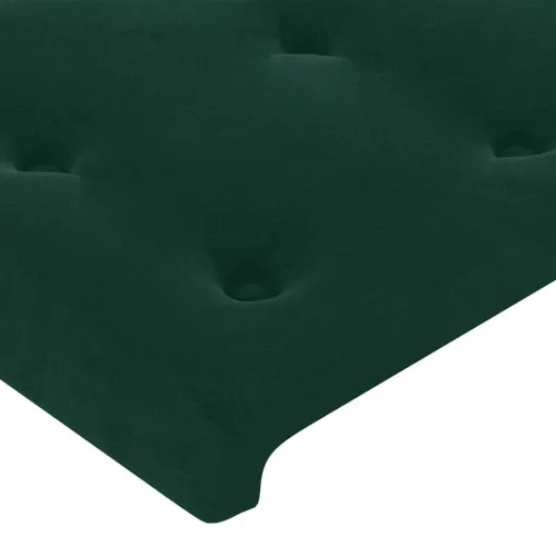 Uzglavlje tamnozeleno 80x5x118/128 cm baršunasto - Tamnozelena 80 cm Visoko Cijena