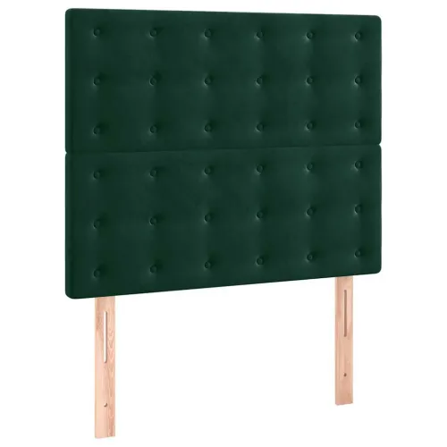 Uzglavlje tamnozeleno 90x5x118/128 cm baršunasto - Tamnozelena 90 cm Visoko Cijena