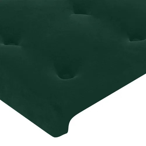 Uzglavlje tamnozeleno 100x5x118/128 cm baršunasto - Tamnozelena 100 cm Visoko Cijena