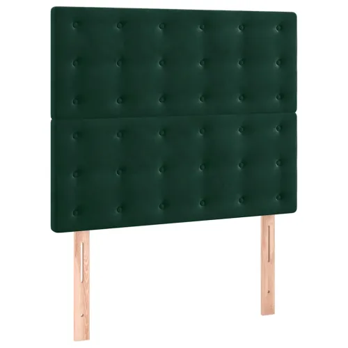 Uzglavlje tamnozeleno 100x5x118/128 cm baršunasto - Tamnozelena 100 cm Visoko Cijena