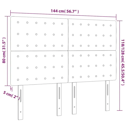Uzglavlje tamnozeleno 144x5x118/128 cm baršunasto - Tamnozelena 144 cm Visoko Cijena