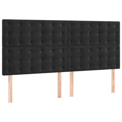 Uzglavlje crno 160x5x118/128 cm baršunasto - Crna 160 cm Visoko Cijena