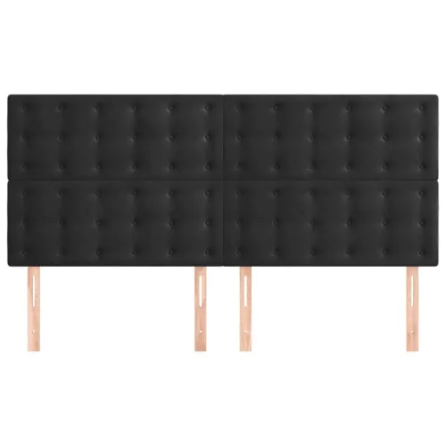 Uzglavlje crno 160x5x118/128 cm baršunasto - Crna 160 cm Visoko Cijena