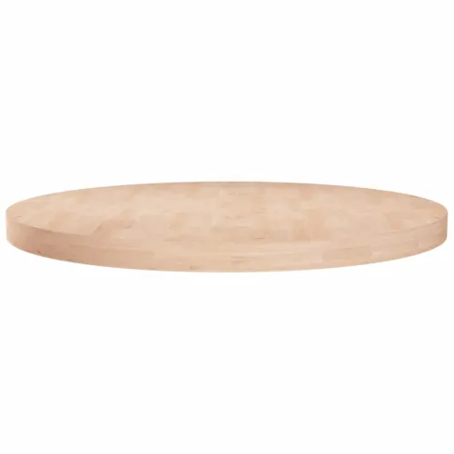 Okrugla stolna ploča Ø 80 x 4 cm netretirana masivna hrastovina - Prirodna Ø 80 x 4 cm Cijena