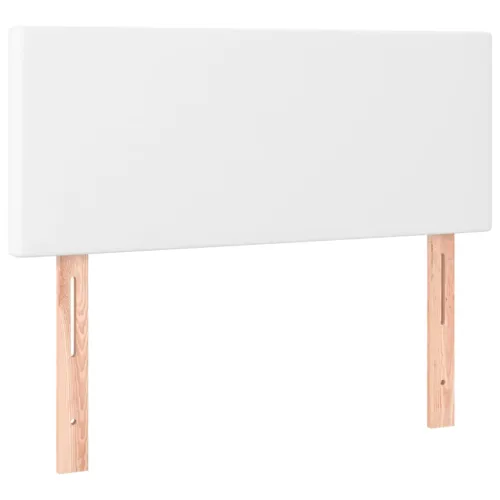 Uzglavlje bijelo 90x5x78/88 cm od umjetne kože - Bijela 90 cm Nisko Cijena
