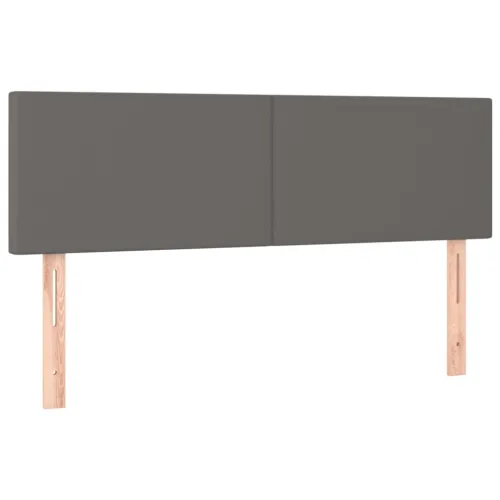 Uzglavlja siva 144x5x78/88 cm od umjetne kože - Siva 144 cm Nisko Cijena