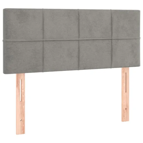 Uzglavlje svjetlosivo 90x5x78/88 cm baršunasto - Svjetlosiva 90 cm Nisko Cijena