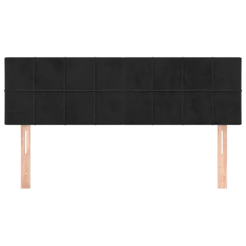 Uzglavlja crna 144x5x78/88 cm baršunasta - Crna 144 cm Nisko Cijena